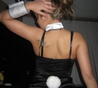 Sexy Rubia Con Liguero Blanco (10)