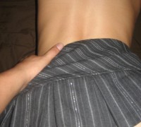 Sexy Rubia Con Liguero Blanco (70)