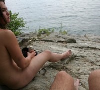 Nudista Hippie Bien Peluda (6)