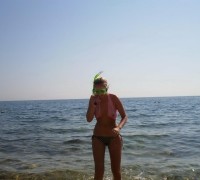 Turista Sueca En Tetas En La Playa (9)